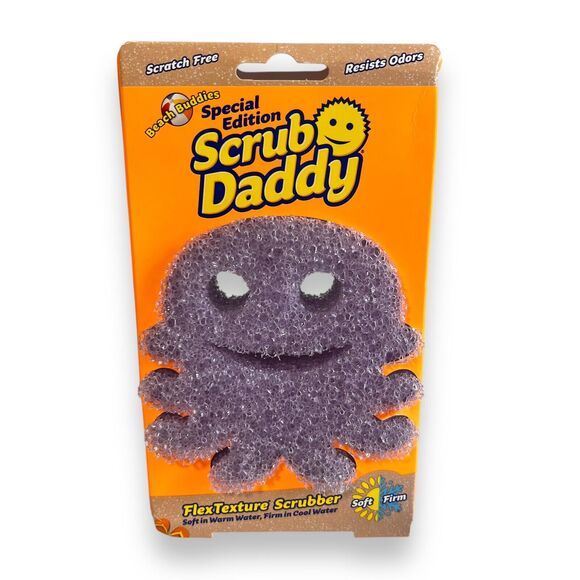 Scrub Daddy Beach Buddies Octopus Summer Special Edition FlexTexture Scrubber - Picture 1 of 4